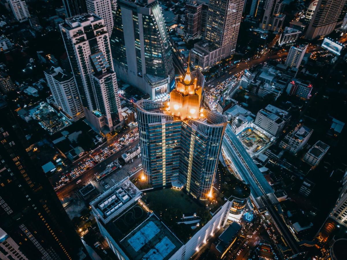 グランデ センター ポイント ホテル ターミナル 21【SHA Plus+認定】 バンコク都 エクステリア 写真 Aerial view of the building at night